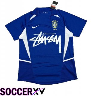 Brésil x Stussy Retro Away Soccer Jersey 2002