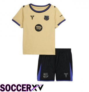 FC Barcelona Kids Away Soccer Jersey Yellow 2025/2026
