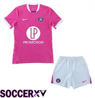 Toulouse Kids Away Soccer Jersey Pink 2025/2026