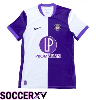 Toulouse Home Soccer Jersey Purple White 2025/2026