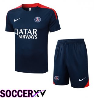 Paris PSG kit Training T Shirt + Shorts Blue Royal 2025/2026
