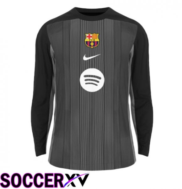 FC Barcelona Goalkeeper Soccer Jersey Long sleeve Black 2025/2026