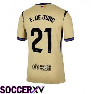FC Barcelona (F. DE JONG 21) Away Soccer Jersey Yellow 2025/2026