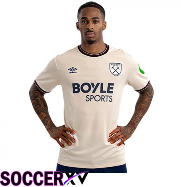 West Ham United Away Soccer Jersey White 2025/2026