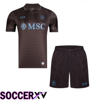 SSC Napoli Kids Third Soccer Jersey Brown 2025/2026