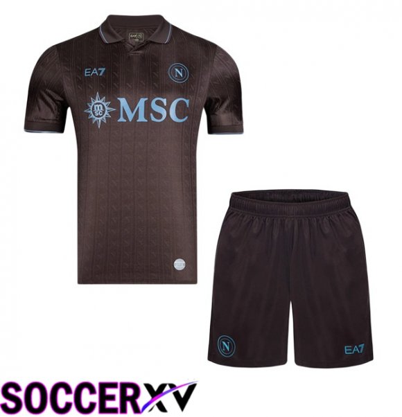 SSC Napoli Kids Third Soccer Jersey Brown 2025/2026