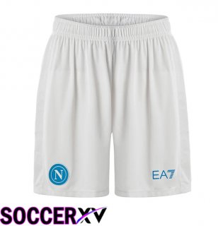 SSC Napoli Home Soccer Shorts White 2025/2026