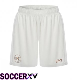 SSC Napoli Away Soccer Shorts White 2025/2026