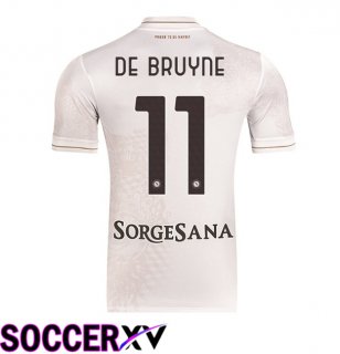 SSC Napoli (Kevin De Bruyne 11) Away Soccer Jersey White 2025/2026