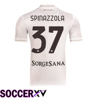 SSC Napoli (Leonardo Spinazzola 37) Away Soccer Jersey White 2025/2026