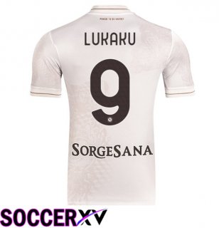 SSC Napoli (Romelu Lukaku 9) Away Soccer Jersey White 2025/2026