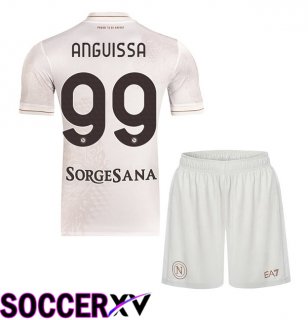 SSC Napoli (André-Frank Anguissa 99) Kids Away Soccer Jersey White 2025/2026