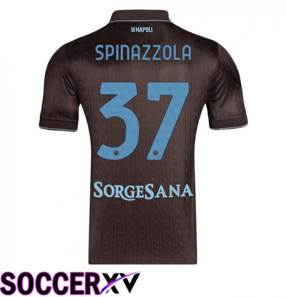 SSC Napoli (Leonardo Spinazzola 37) Third Soccer Jersey Brown 2025/2026