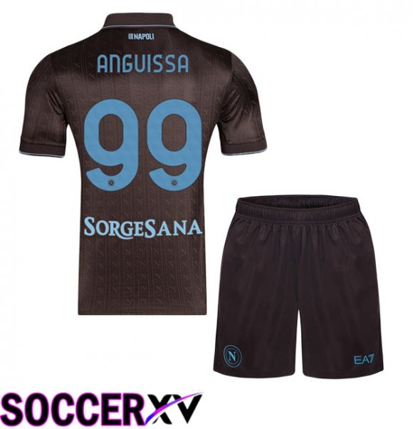SSC Napoli (André-Frank Anguissa 99) Kids Third Soccer Jersey Brown 2025/2026