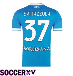 SSC Napoli (Leonardo Spinazzola 37) Home Soccer Jersey Blue 2025/2026