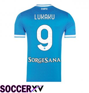 SSC Napoli (Romelu Lukaku 9) Home Soccer Jersey Blue 2025/2026