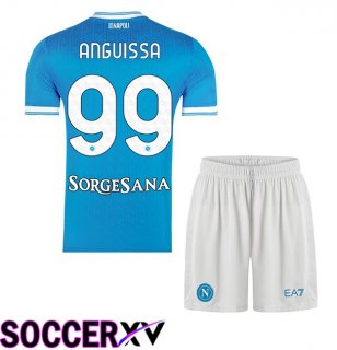 SSC Napoli (André-Frank Anguissa 99) Kids Home Soccer Jersey Blue 2025/2026