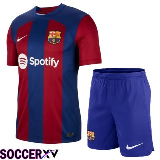 FC Barcelona Soccer Jersey Home + Shorts 2023/2024