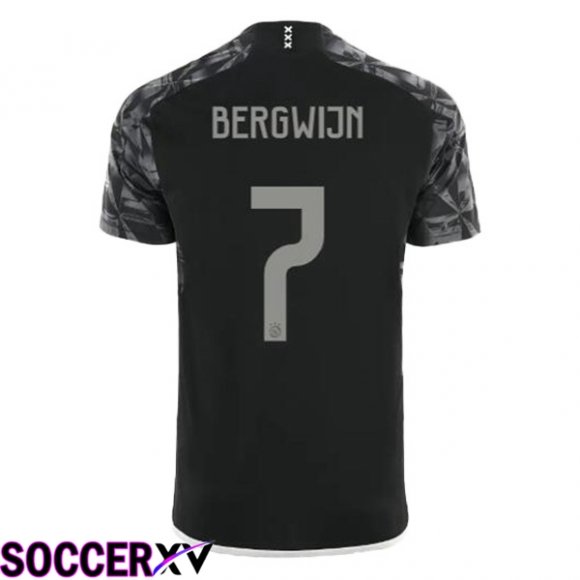 AFC Ajax (Bergwijn 7) Third Soccer Jersey Black 2023/2024
