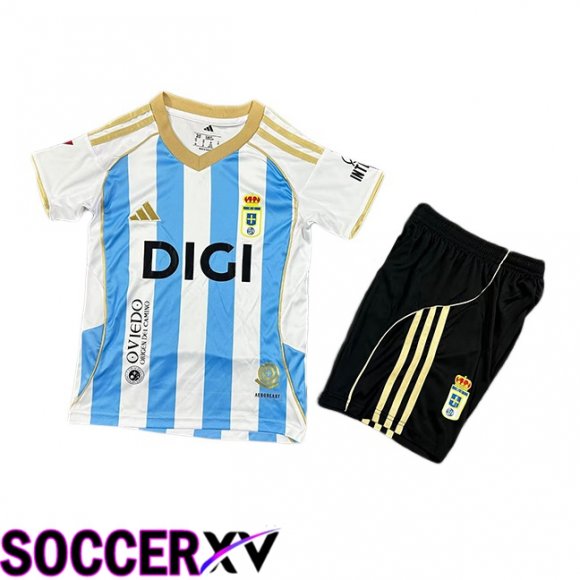 Maillot de Foot Real Oviedo Enfant Third Blanc Bleu 2025/2026