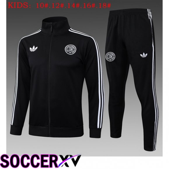 Ensemble Veste Survetement de Foot Allemagne Enfant Noir 2025/2026
