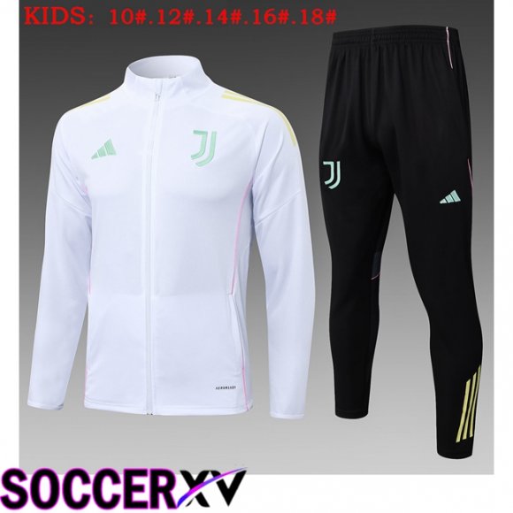 Ensemble Veste Survetement de Foot Juventus Enfant Blanc 2025/2026