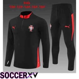 Ensemble Survetement de Foot Portugal Enfant Noir 2025/2026