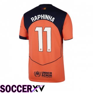 Maillot de Foot FC Barcelone (RAPHINHA 11) Third Rouge 2025/2026