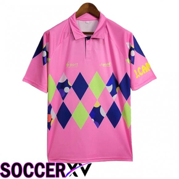 Mexico Retro Goalkeeper Soccer Jersey Pink/Blue