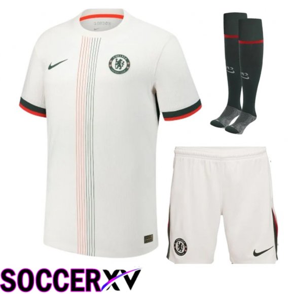 Ensemble Maillot Foot Chelsea Exterieur (Shorts + Chaussettes) 2025/2026