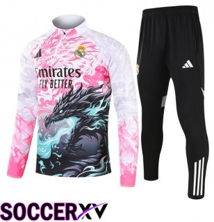 Real Madrid kit Training Tracksuit Pink White 2025/2026  Real Madrid kit Training Tracksuit Pink White 2025/2026