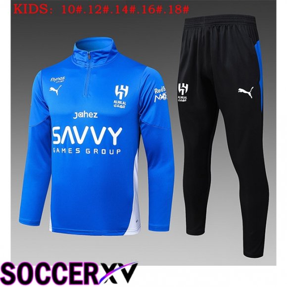 Al-Hilal FC Kids kit Training Tracksuit Blue 2025/2026