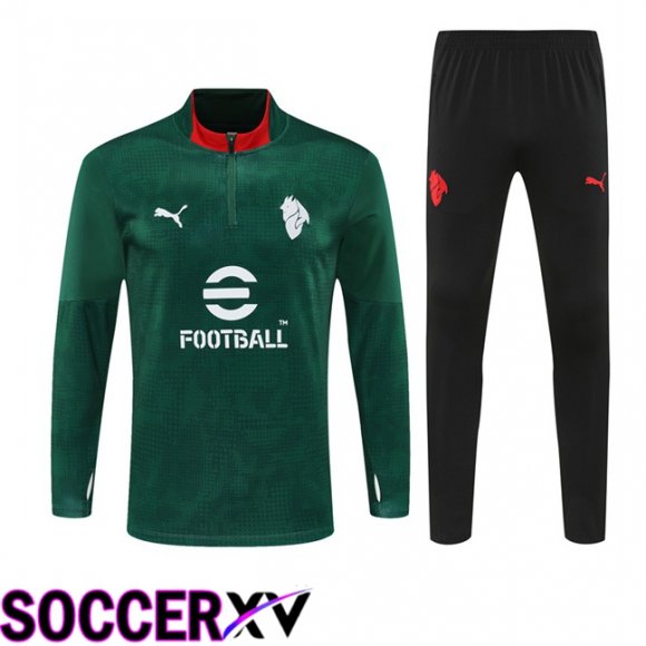 AC Milan kit Training Tracksuit Green 2025/2026  AC Milan kit Training Tracksuit Green 2025/2026