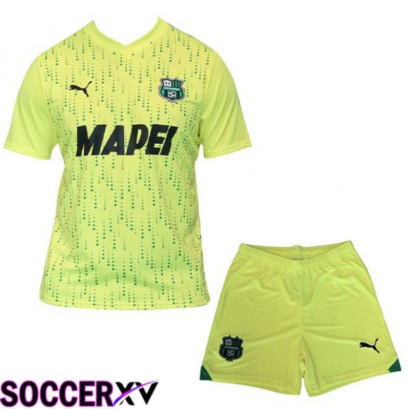 US Sassuolo Kids Soccer Jersey Third Green Yellow 2023/2024