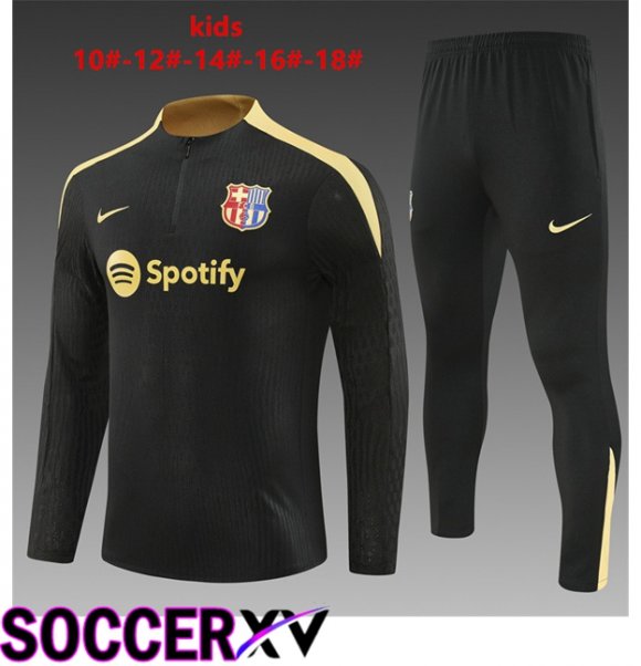 FC Barcelona Kids kit Training Tracksuit Black 2024/2025