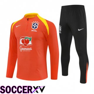Brazil kit Training Tracksuit Orange 2025/2026  Brazil kit Training Tracksuit Orange 2025/2026