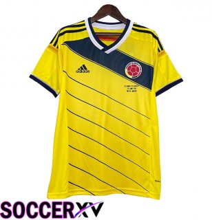 Colombia Retro Home Soccer Jersey 2014