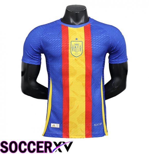 Spain Soccer Jersey Special Edition Blue/Yellow 2024/2025