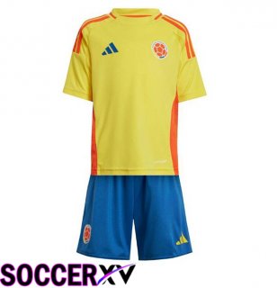 Colombia Kids Home Soccer Jersey Yellow 2024/2025