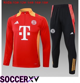 Bayern Munich Kids kit Training Tracksuit Red 2024/2025