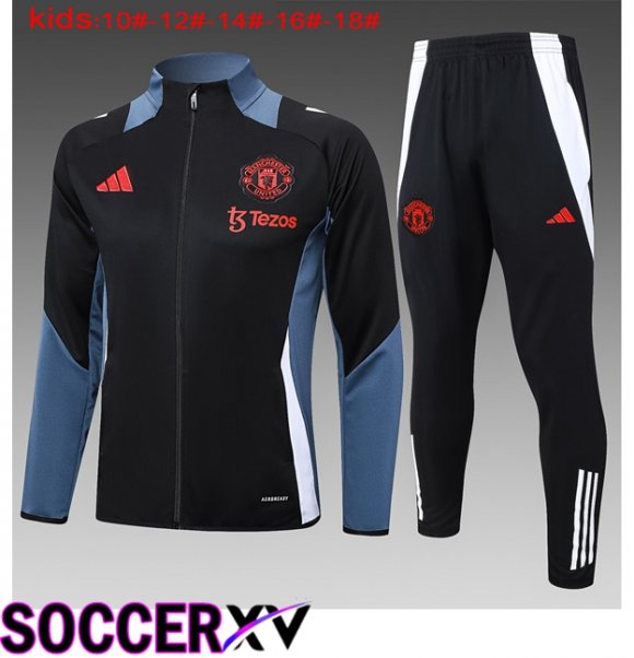 Manchester United Kids kit Training Jacket Suit Black 2024/2025