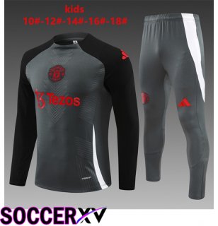 Manchester United Kids kit Training Tracksuit Grey 2024/2025