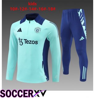 Manchester United Kids kit Training Tracksuit Blue 2024/2025