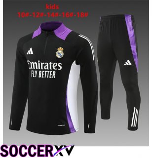 Real Madrid Kids kit Training Tracksuit Black 2024/2025