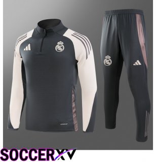 Real Madrid Kids kit Training Tracksuit Grey 2024/2025