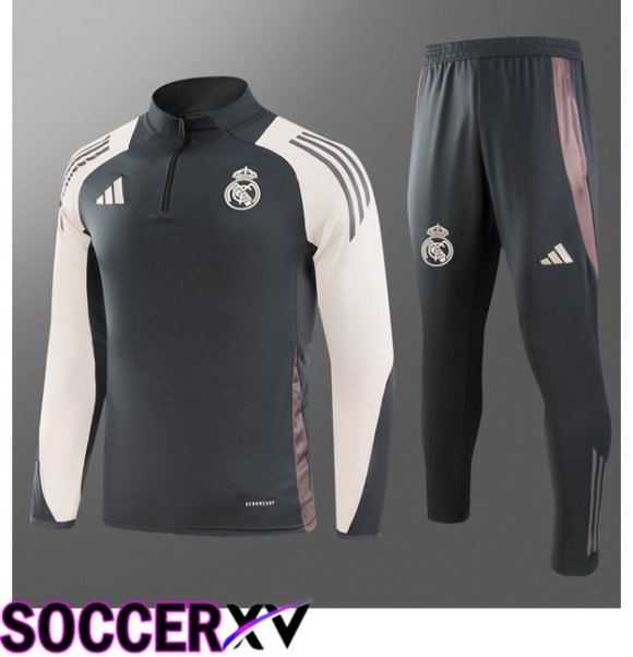 Real Madrid Kids kit Training Tracksuit Grey 2024/2025