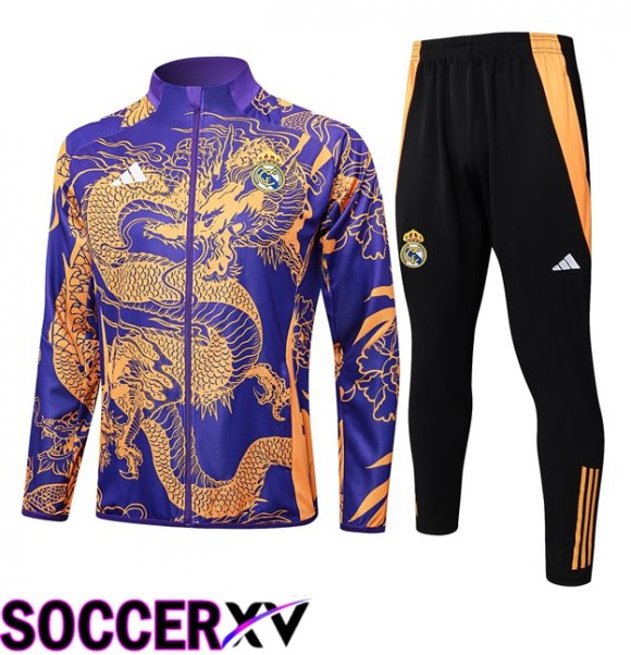 Real Madrid kit Training Jacket Suit Purple 2024/2025