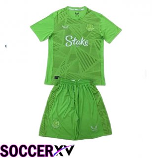 Everton Kids Goalkeeper Soccer Jersey Green 2024/2025