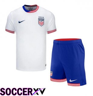USA Kids Home Soccer Jersey White 2024/2025