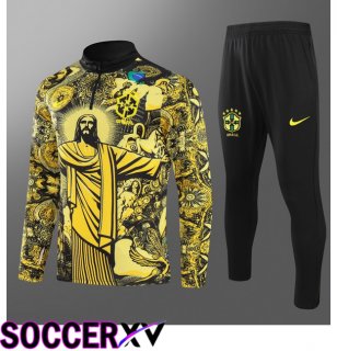 Brazil Kids kit Training Tracksuit Yellow 2024/2025